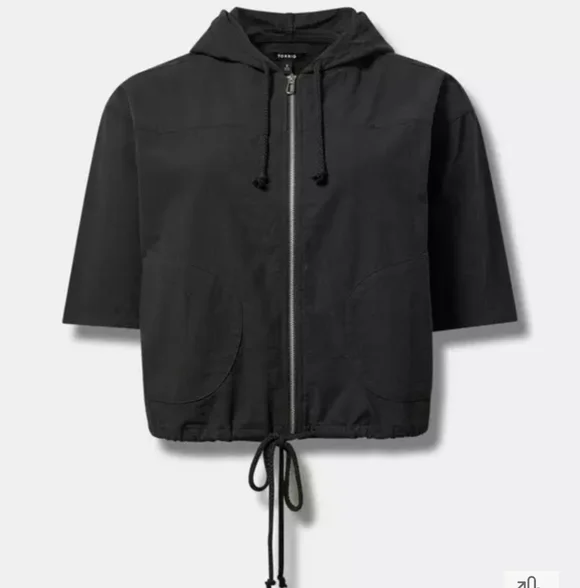 NWT Cropped Zip-Up Hoodie 1X - Picture 6 of 10